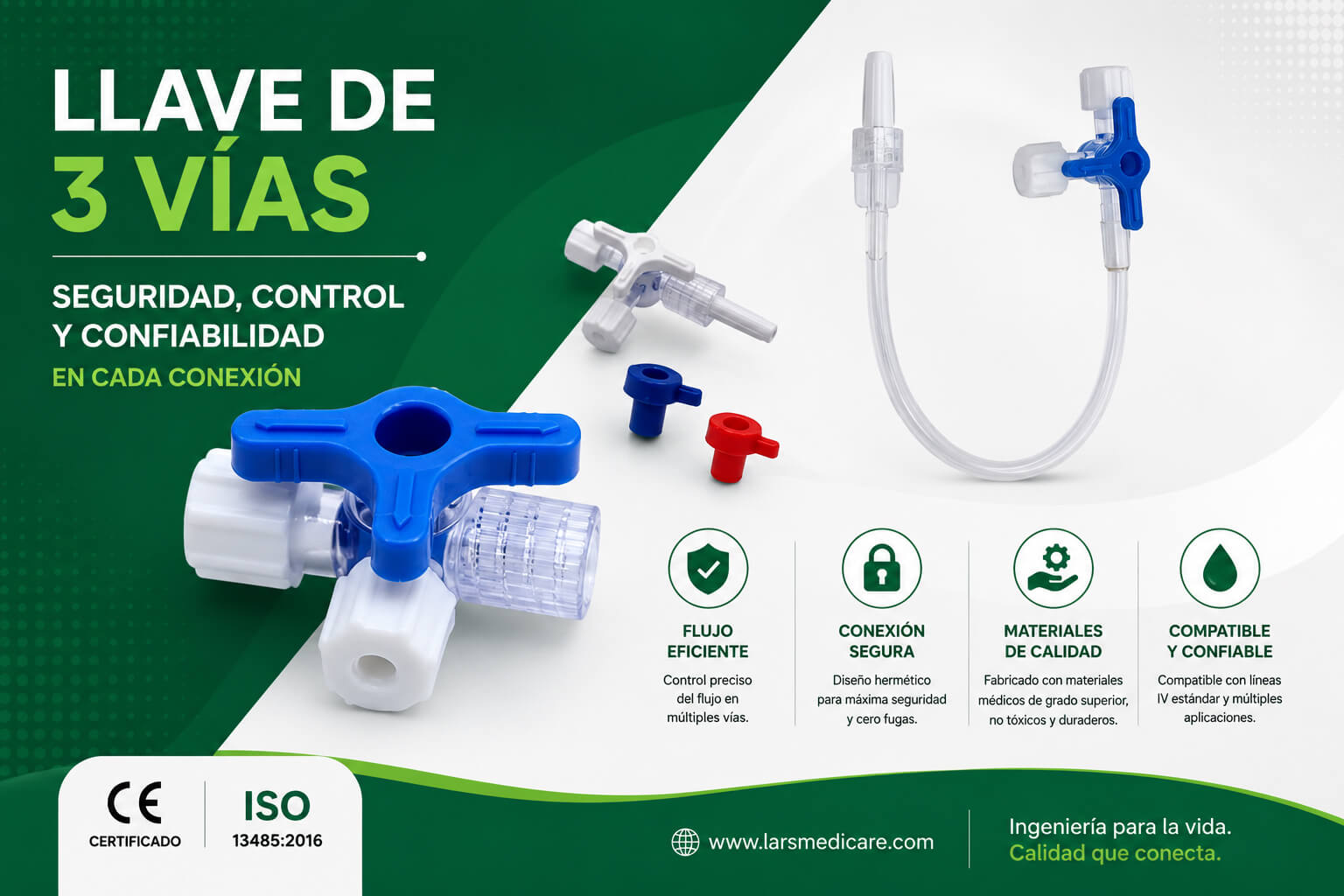 Cánula intravenosa de 3 vías / Cánula de 3 vías